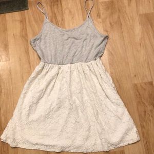 Lace & striped dress